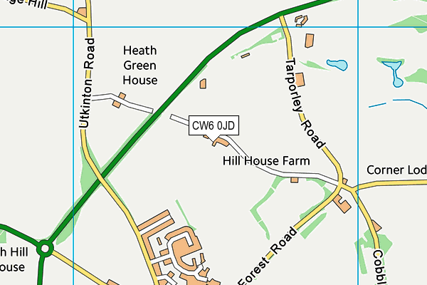 CW6 0JD map - OS VectorMap District (Ordnance Survey)