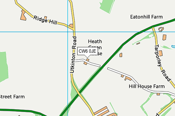 CW6 0JE map - OS VectorMap District (Ordnance Survey)