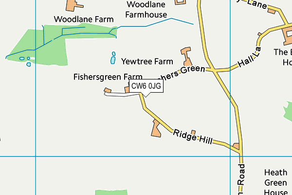 CW6 0JG map - OS VectorMap District (Ordnance Survey)