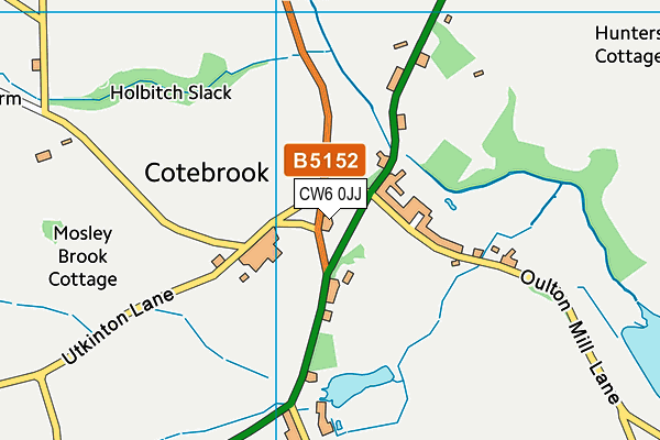 CW6 0JJ map - OS VectorMap District (Ordnance Survey)