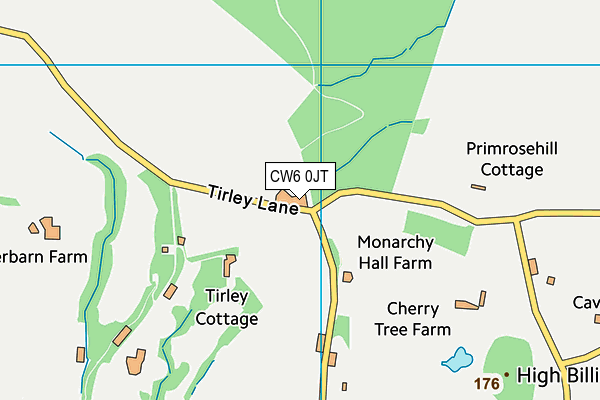 CW6 0JT map - OS VectorMap District (Ordnance Survey)