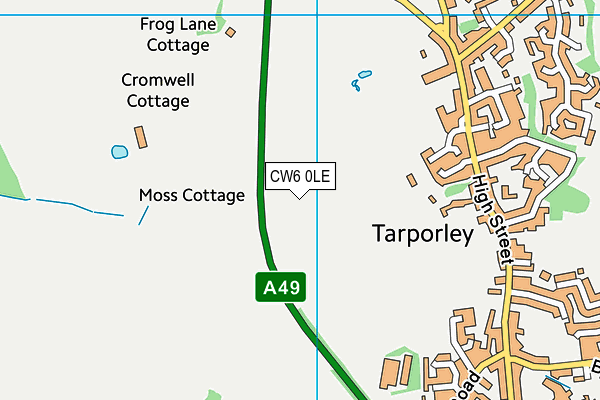 CW6 0LE map - OS VectorMap District (Ordnance Survey)