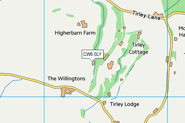 CW6 0LY map - OS VectorMap District (Ordnance Survey)