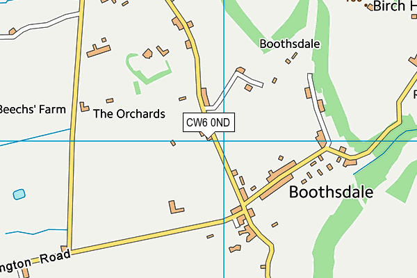 CW6 0ND map - OS VectorMap District (Ordnance Survey)