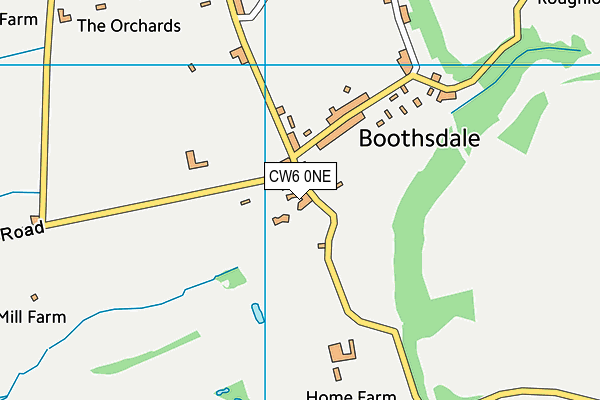 CW6 0NE map - OS VectorMap District (Ordnance Survey)