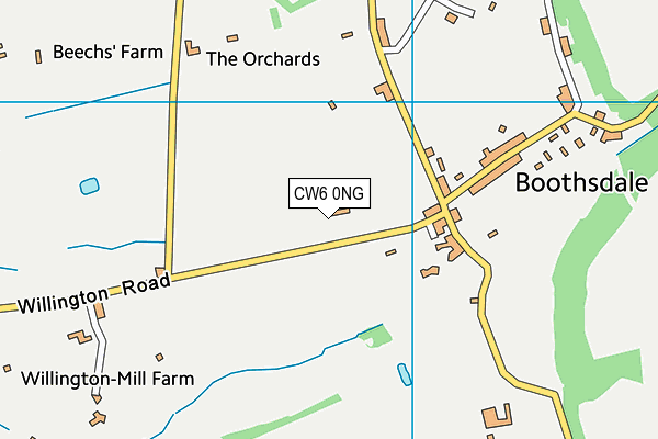 CW6 0NG map - OS VectorMap District (Ordnance Survey)