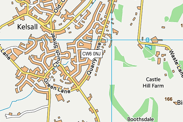 CW6 0NJ map - OS VectorMap District (Ordnance Survey)
