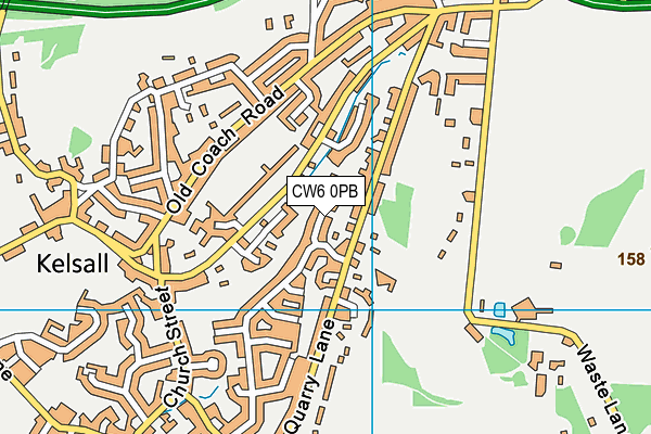 CW6 0PB map - OS VectorMap District (Ordnance Survey)