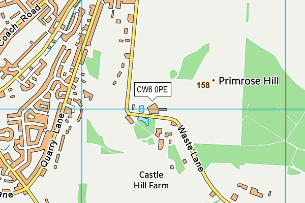 CW6 0PE map - OS VectorMap District (Ordnance Survey)