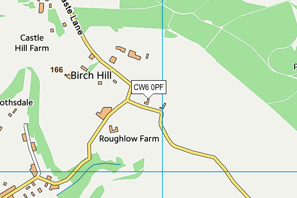 CW6 0PF map - OS VectorMap District (Ordnance Survey)