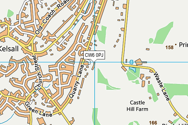 CW6 0PJ map - OS VectorMap District (Ordnance Survey)