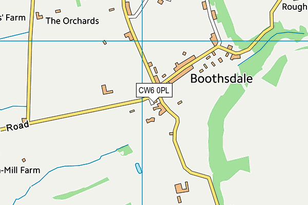 CW6 0PL map - OS VectorMap District (Ordnance Survey)