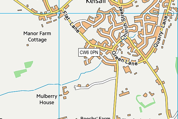 CW6 0PN map - OS VectorMap District (Ordnance Survey)
