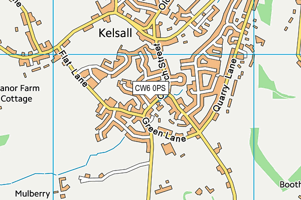 CW6 0PS map - OS VectorMap District (Ordnance Survey)