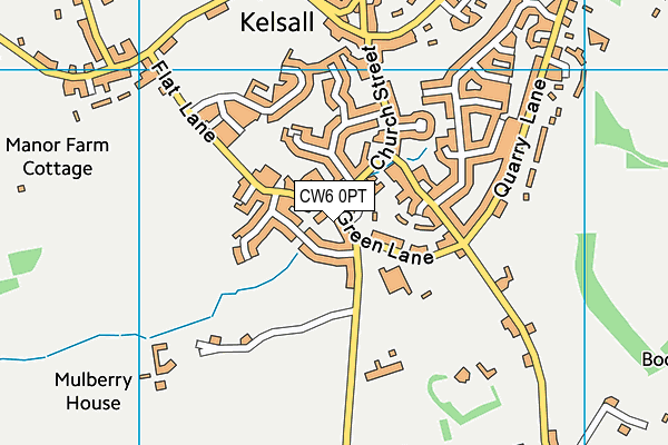 CW6 0PT map - OS VectorMap District (Ordnance Survey)