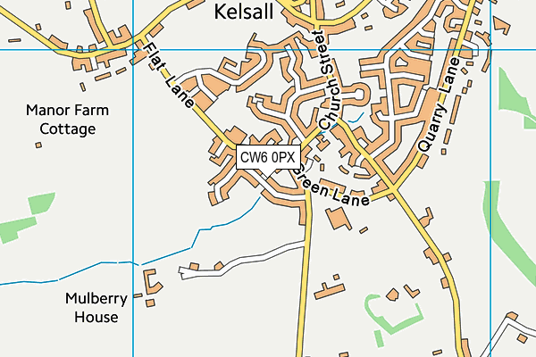 CW6 0PX map - OS VectorMap District (Ordnance Survey)