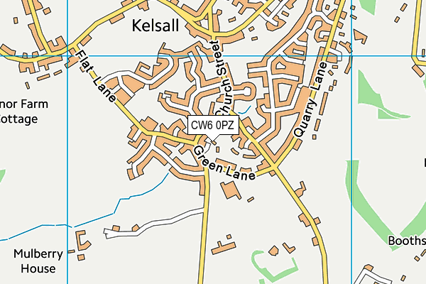 CW6 0PZ map - OS VectorMap District (Ordnance Survey)