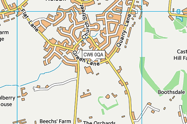 CW6 0QA map - OS VectorMap District (Ordnance Survey)