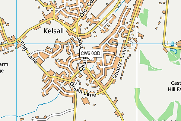 CW6 0QD map - OS VectorMap District (Ordnance Survey)