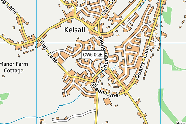 CW6 0QE map - OS VectorMap District (Ordnance Survey)