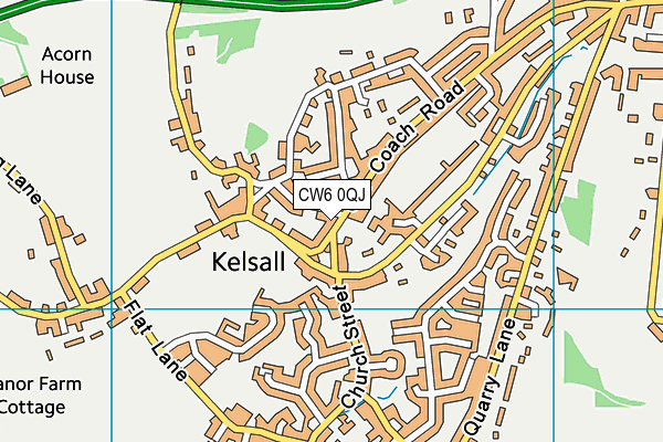 CW6 0QJ map - OS VectorMap District (Ordnance Survey)