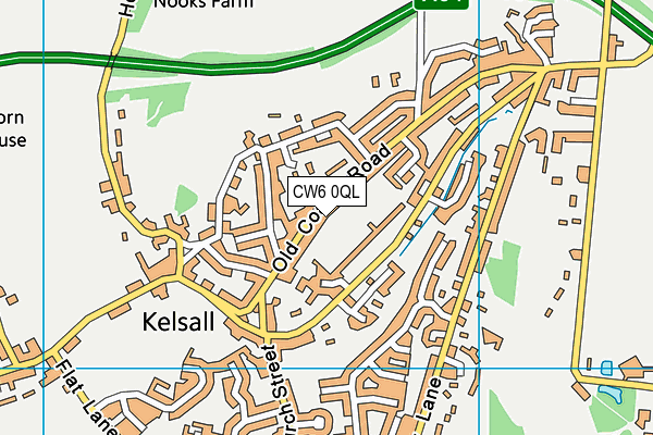 CW6 0QL map - OS VectorMap District (Ordnance Survey)