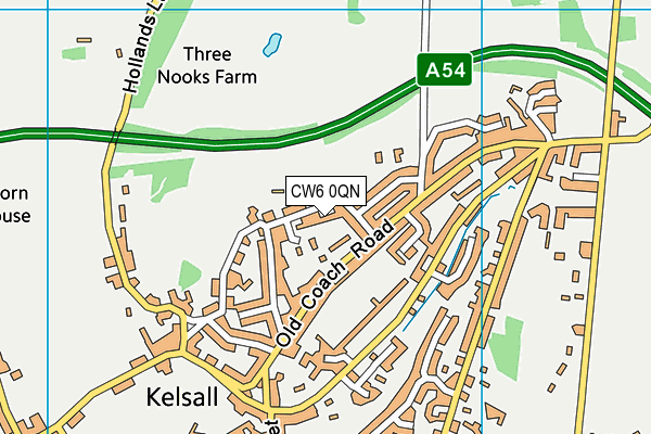 CW6 0QN map - OS VectorMap District (Ordnance Survey)