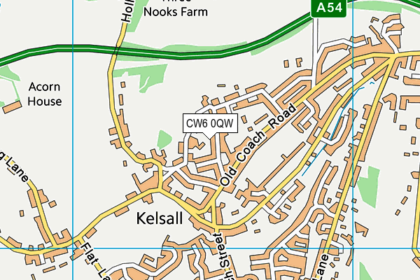 CW6 0QW map - OS VectorMap District (Ordnance Survey)