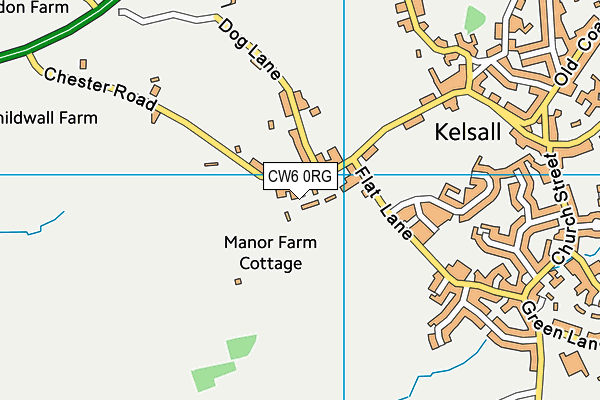 CW6 0RG map - OS VectorMap District (Ordnance Survey)