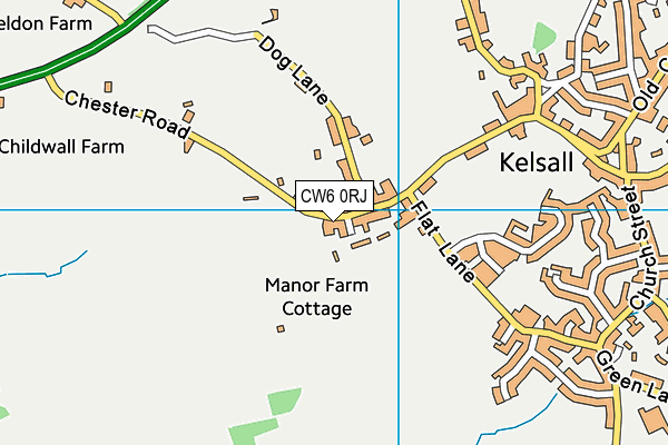 CW6 0RJ map - OS VectorMap District (Ordnance Survey)