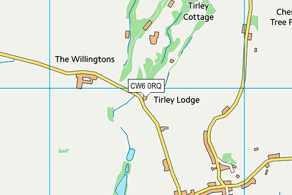 CW6 0RQ map - OS VectorMap District (Ordnance Survey)