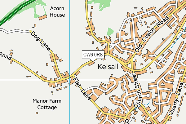 CW6 0RS map - OS VectorMap District (Ordnance Survey)