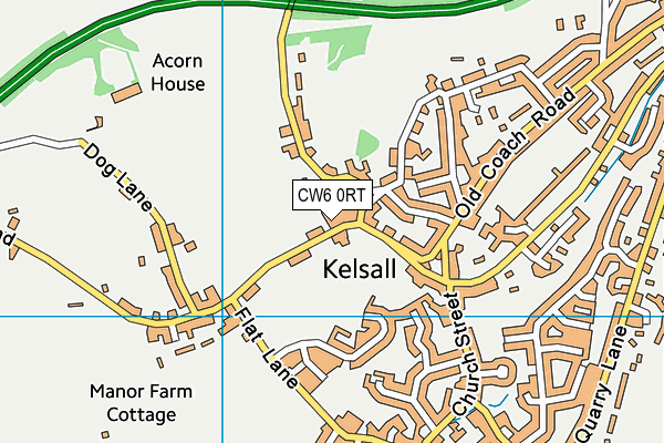 CW6 0RT map - OS VectorMap District (Ordnance Survey)