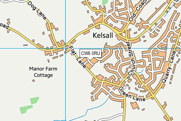 CW6 0RU map - OS VectorMap District (Ordnance Survey)