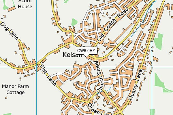 CW6 0RY map - OS VectorMap District (Ordnance Survey)