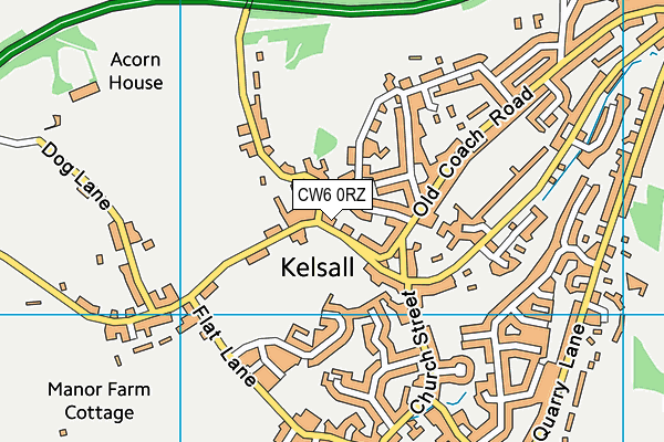 CW6 0RZ map - OS VectorMap District (Ordnance Survey)