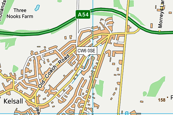 CW6 0SE map - OS VectorMap District (Ordnance Survey)