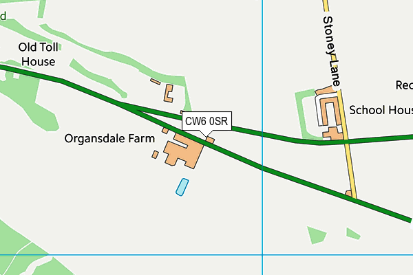 CW6 0SR map - OS VectorMap District (Ordnance Survey)