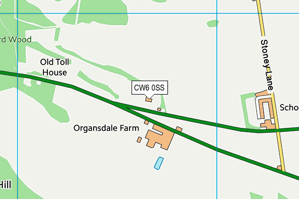 CW6 0SS map - OS VectorMap District (Ordnance Survey)