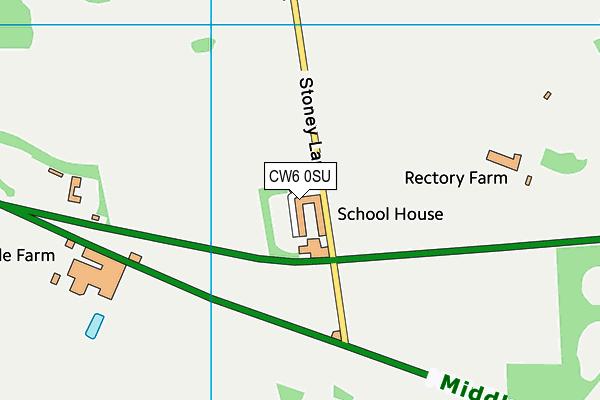 CW6 0SU map - OS VectorMap District (Ordnance Survey)