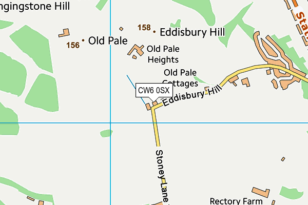 CW6 0SX map - OS VectorMap District (Ordnance Survey)