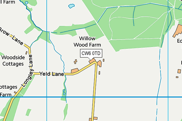 CW6 0TD map - OS VectorMap District (Ordnance Survey)