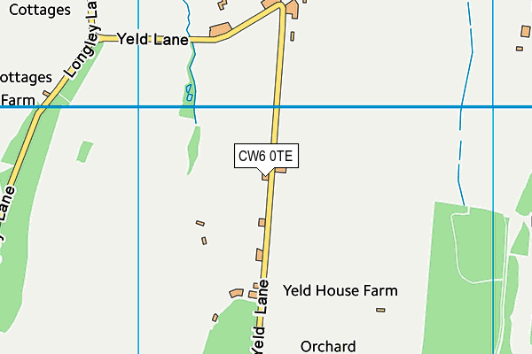CW6 0TE map - OS VectorMap District (Ordnance Survey)