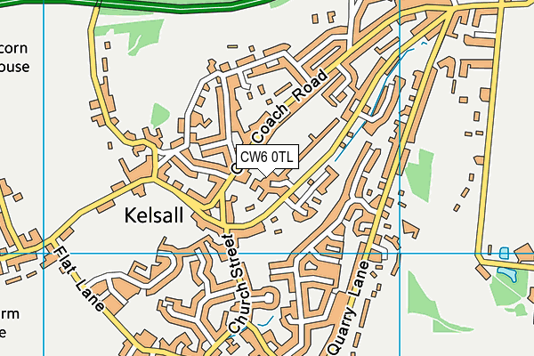 CW6 0TL map - OS VectorMap District (Ordnance Survey)