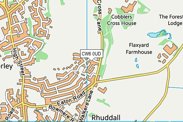 CW6 0UD map - OS VectorMap District (Ordnance Survey)