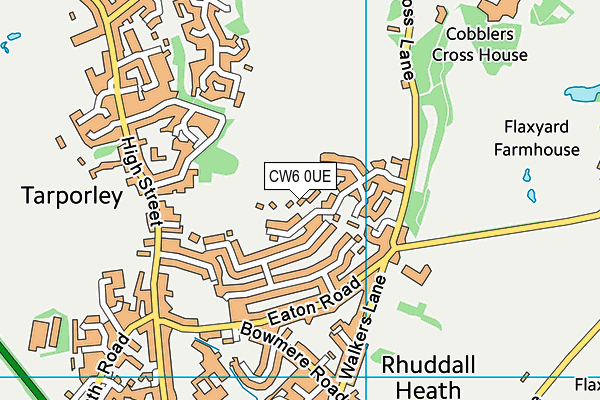 CW6 0UE map - OS VectorMap District (Ordnance Survey)