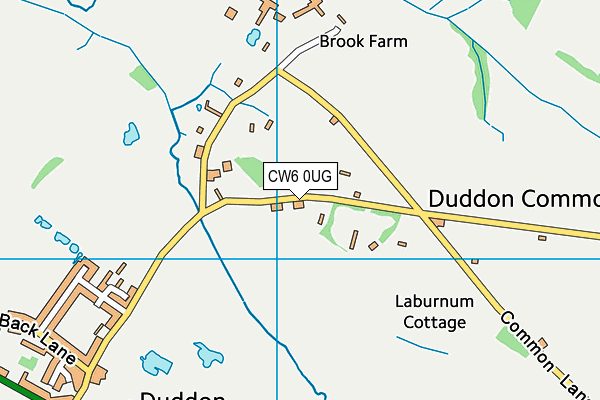 CW6 0UG map - OS VectorMap District (Ordnance Survey)