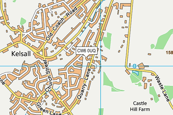 CW6 0UQ map - OS VectorMap District (Ordnance Survey)