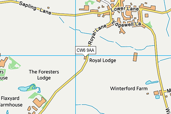 CW6 9AA map - OS VectorMap District (Ordnance Survey)