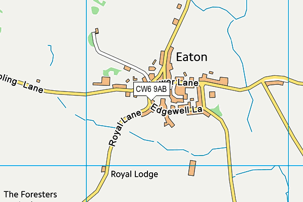 CW6 9AB map - OS VectorMap District (Ordnance Survey)